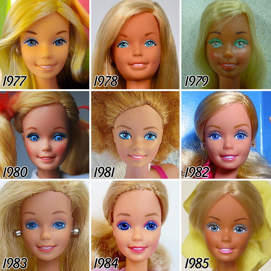 A Barbie babák változása az elmúlt hatvan évben